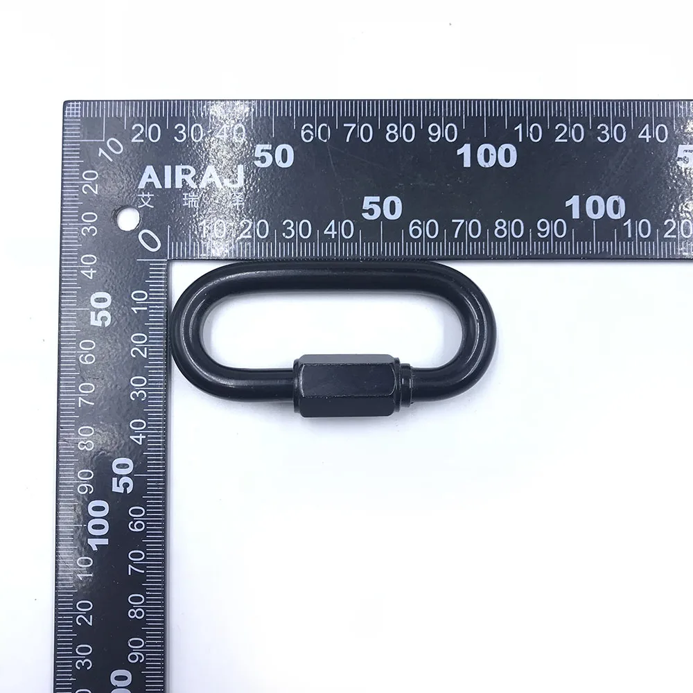 BT-Q01 Widely Used Commercial OEM Custom Stainless Steel Quick Link Carabiner Black Quick Link