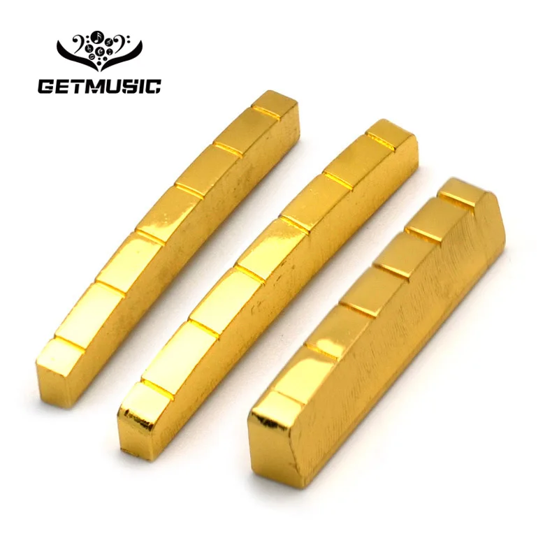 

GETMusic 6 String Brass Gold Plated Electric Guitar Nut for Electric Guitar