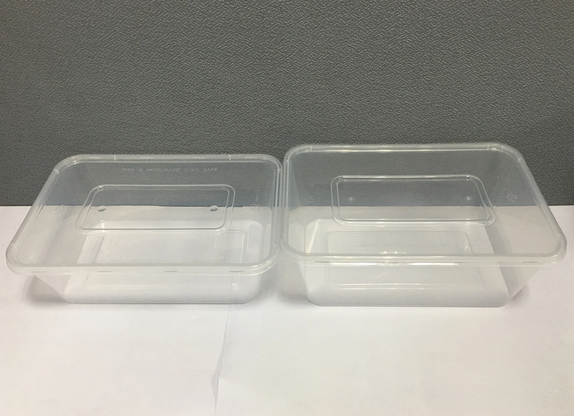 Plastic take away microwave food container