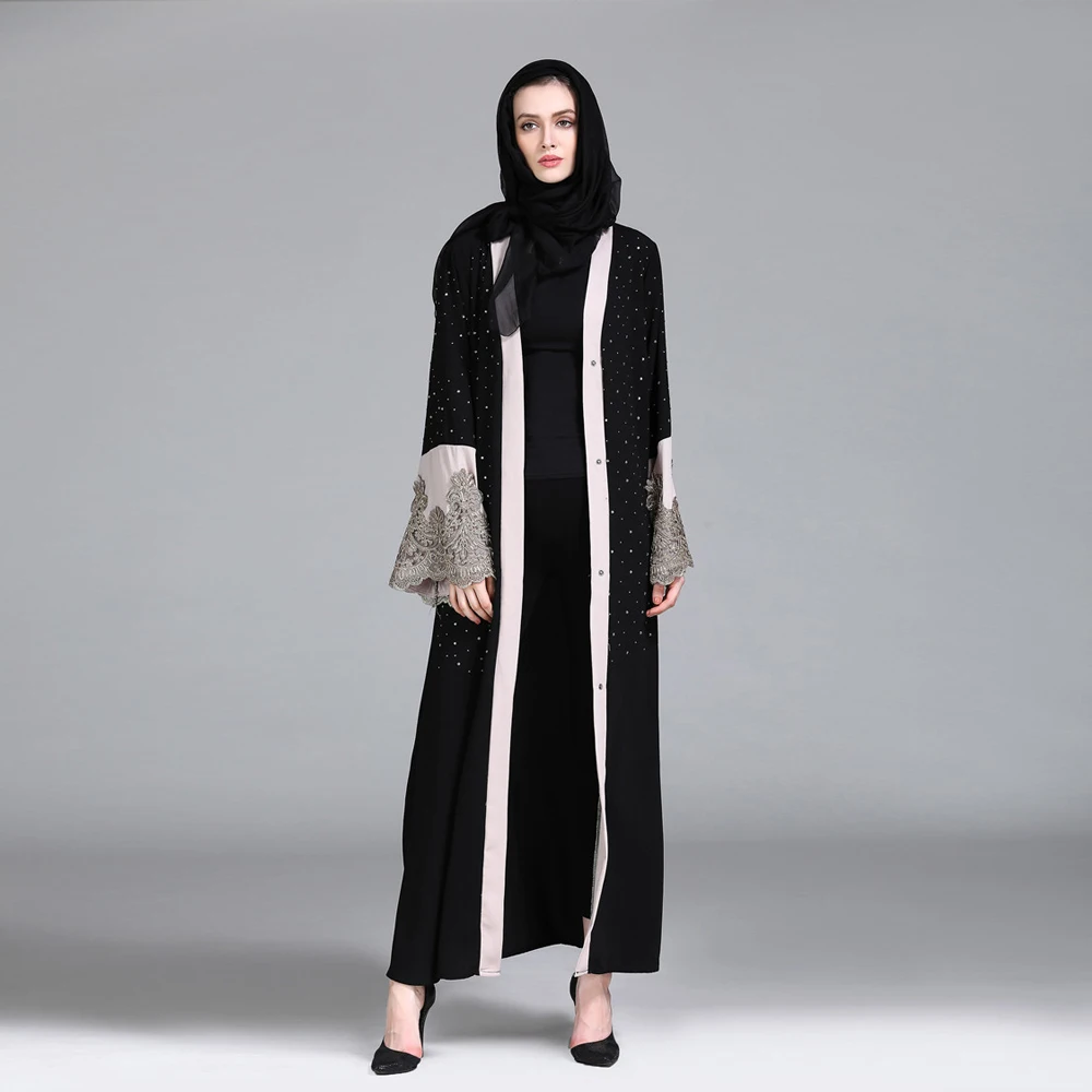 

Latest loose design muslim women full length abaya kimino high quality open abaya, According to the picture