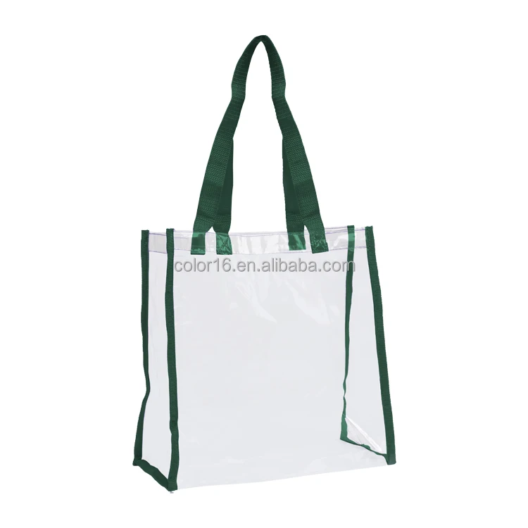 
Custom Transparent Waterproof Clear pvc shopping bag reusable 