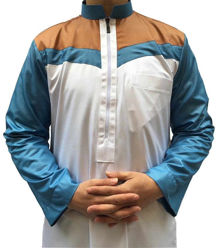 

Daffah Design Men Muslim Islamic Dubai Saudi Thobe Abaya Clothing, 6 colors