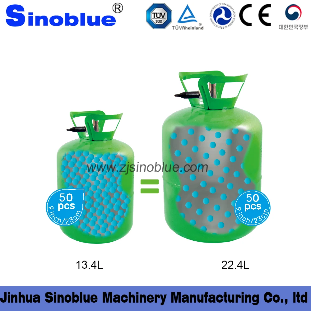 
22.4L Disposable helium balloon kit ,helium cylinder for sale with 50pcs balloons 