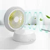 New Multifunction Handheld Portable Battery Operated Table Stand Folding Mini USB Rechargeable Led Light Fan With Led Light Lamp