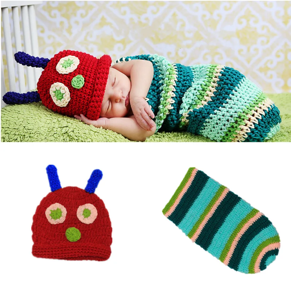 

Baby hand knitting sleeping bag The newborn gift sweater baby photography props newborn