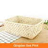 Handmade woven corn rope storage basket country style basket