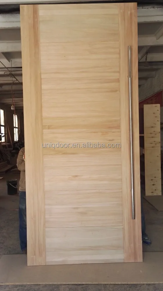 
Elegant modern front wooden doors solid wood door with sidelights 