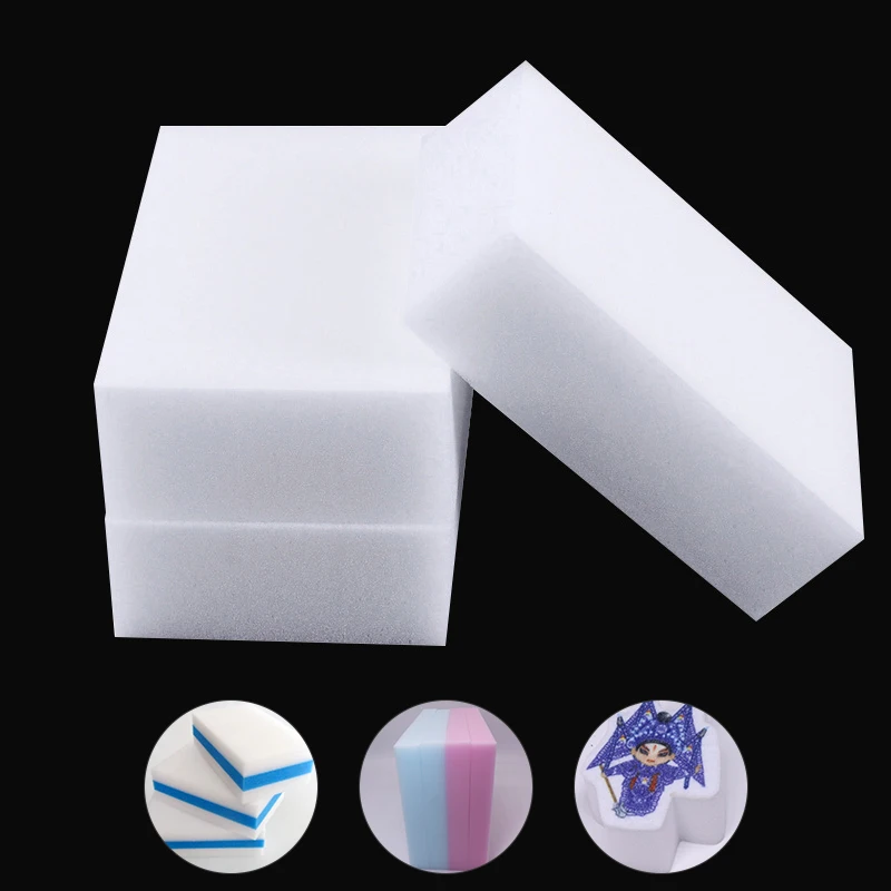 

wholesale excellent melamine kitchen magic sponge eraser, White,blue,pink