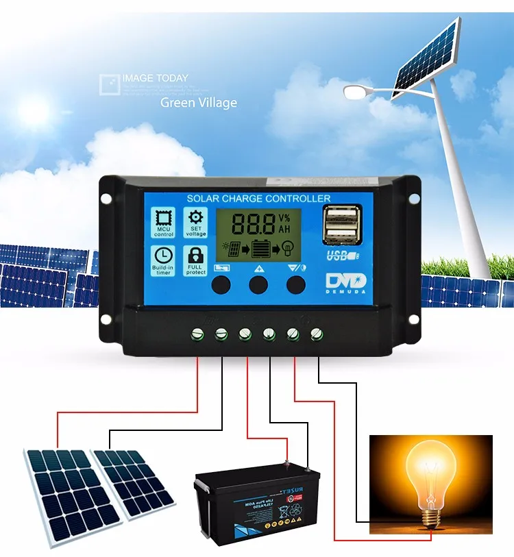 12v 24v 48v Multipurpose Solar Charge Controller For Gel,Sld,Fld And