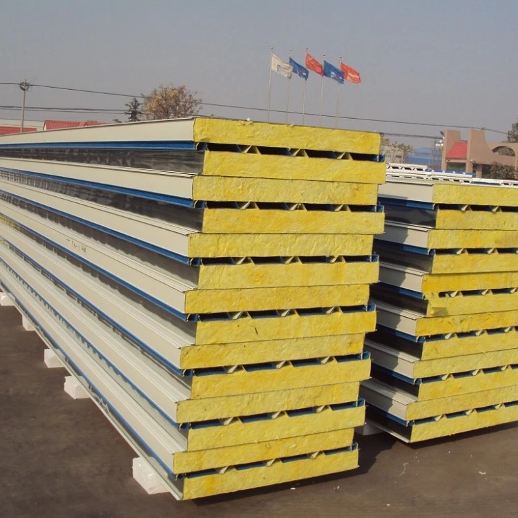 
fireproof glass wool sandwich wall panel for factory/warehouse/pultry 