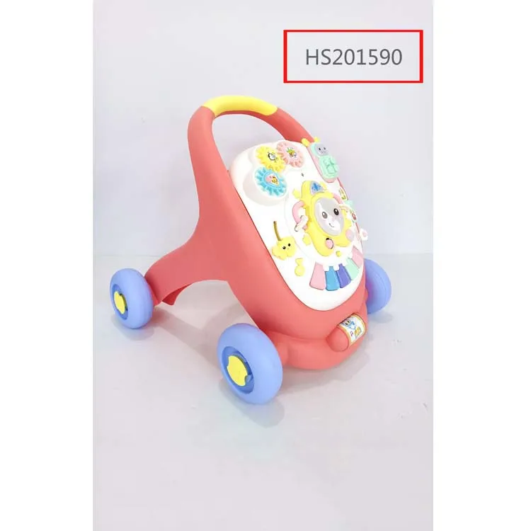 HS201590, Huwsin Toys,  baby walker with music, Handcart baby learning toy