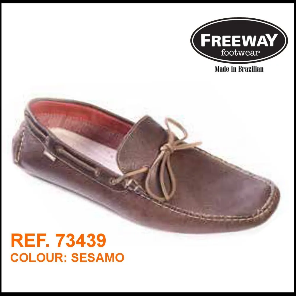 Freeway Brazil Leather loafer with lace up Sesamo man shoe