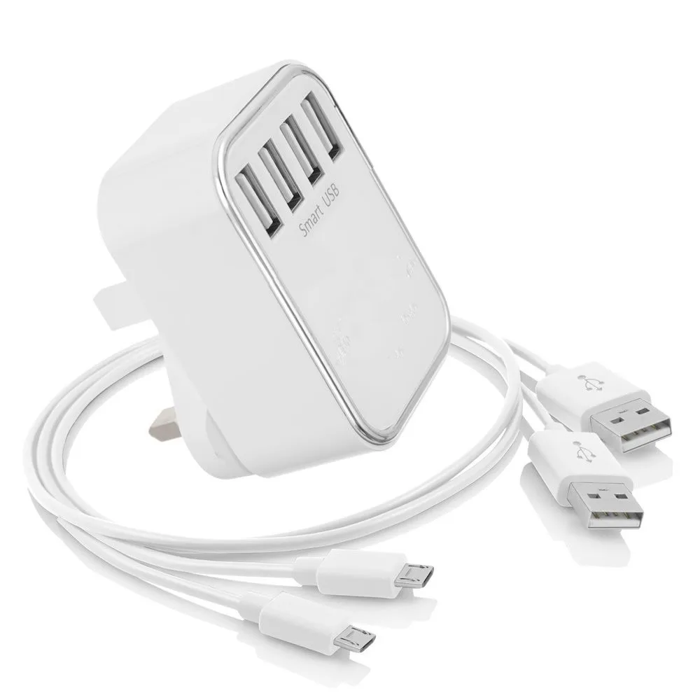 

SAA CE FCC ROHS CB TUV certified 22.5W mobile accessories travel charger, AU plug 4 usb wall charger