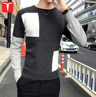 

Latest fashion contrast knitting sweater pullover men