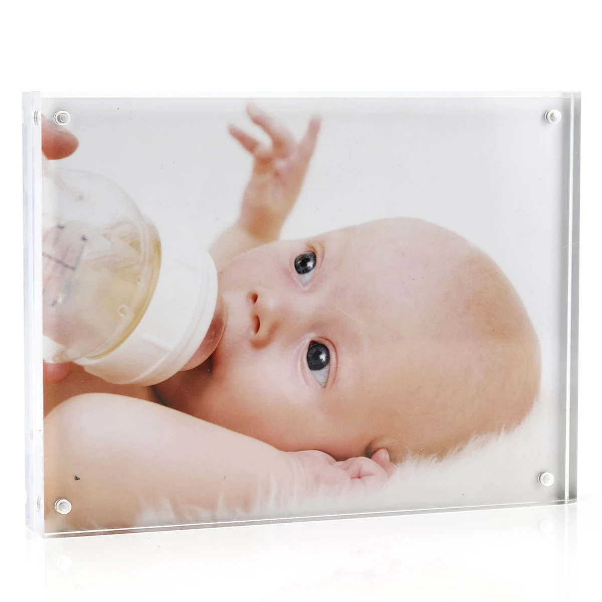 Acrylic Photo Frame 4 X 6,5 X 7 And 6 X 8,8 X 10 Clear Picture