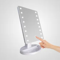 

Best quality 22 led light make up mirror with USB charging touch screen