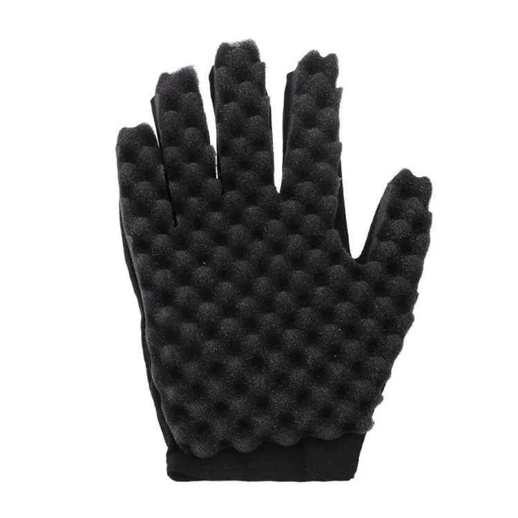 

Hand shape Glove Hair Curl Sponge Brush Magic Twist Coil Wave for Natural Hair Tool, Black