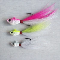 

High quality can be customized Free fishing tackle samples Tied deer hair jig head bucktail jig head