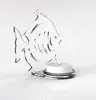 Fish shaped clear lucite acrylic candle holders