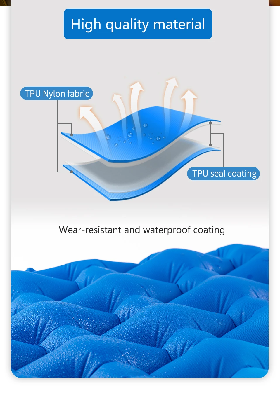 Oem Light Weight Folding Selfinflating Insulated Tpu Camping Mat
