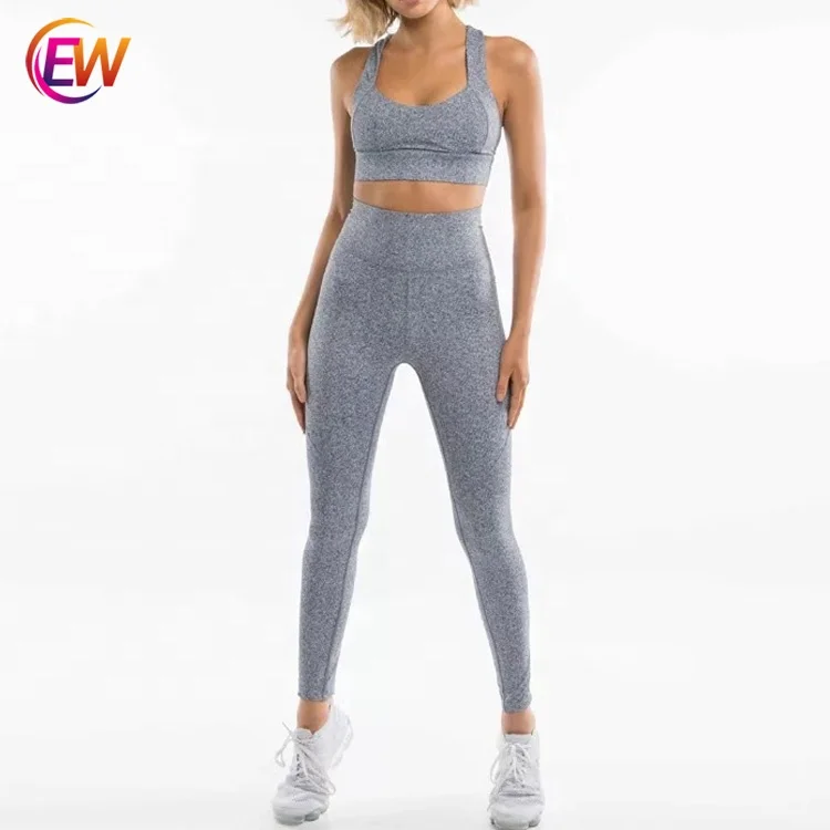 

2019 New Design Wholesale High Quality Sports Bra And Legging Set, Customized color