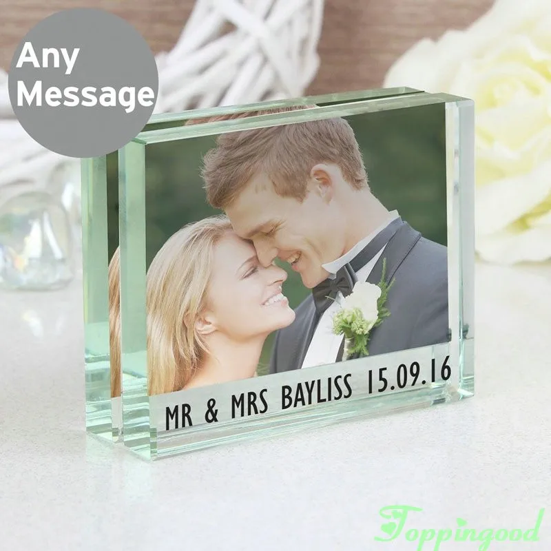 Sublimation New Glass Block Photo Frame For Family Souvenir Buy Glass