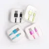 2 in 1 Charger Sync Data Micro USB Flat Noddle Cable For Android HTC Samsung