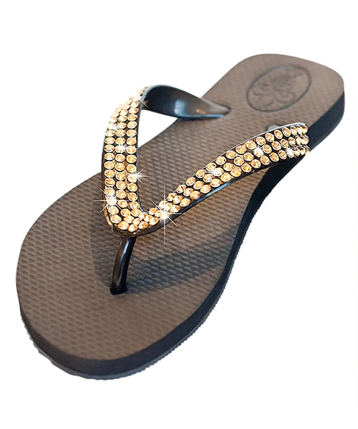 gold flip flops amazon
