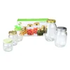 various sizes of round and square mason 250ml 300ml 500ml 700ml 1000ml glass sauce jars with metal lid for food storage