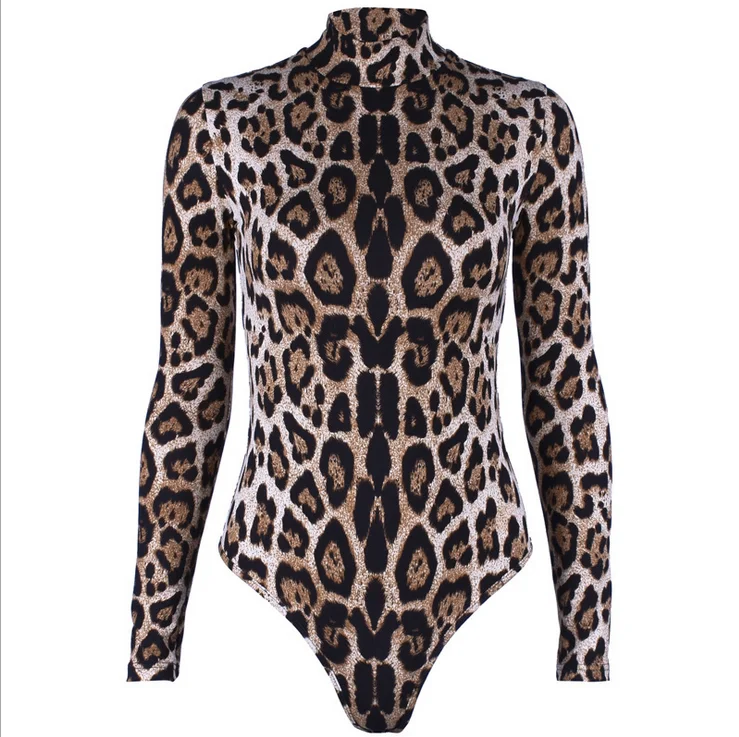 

X87660B winter women clothes ladies sexy leopard rompers jumpsuits, As picture