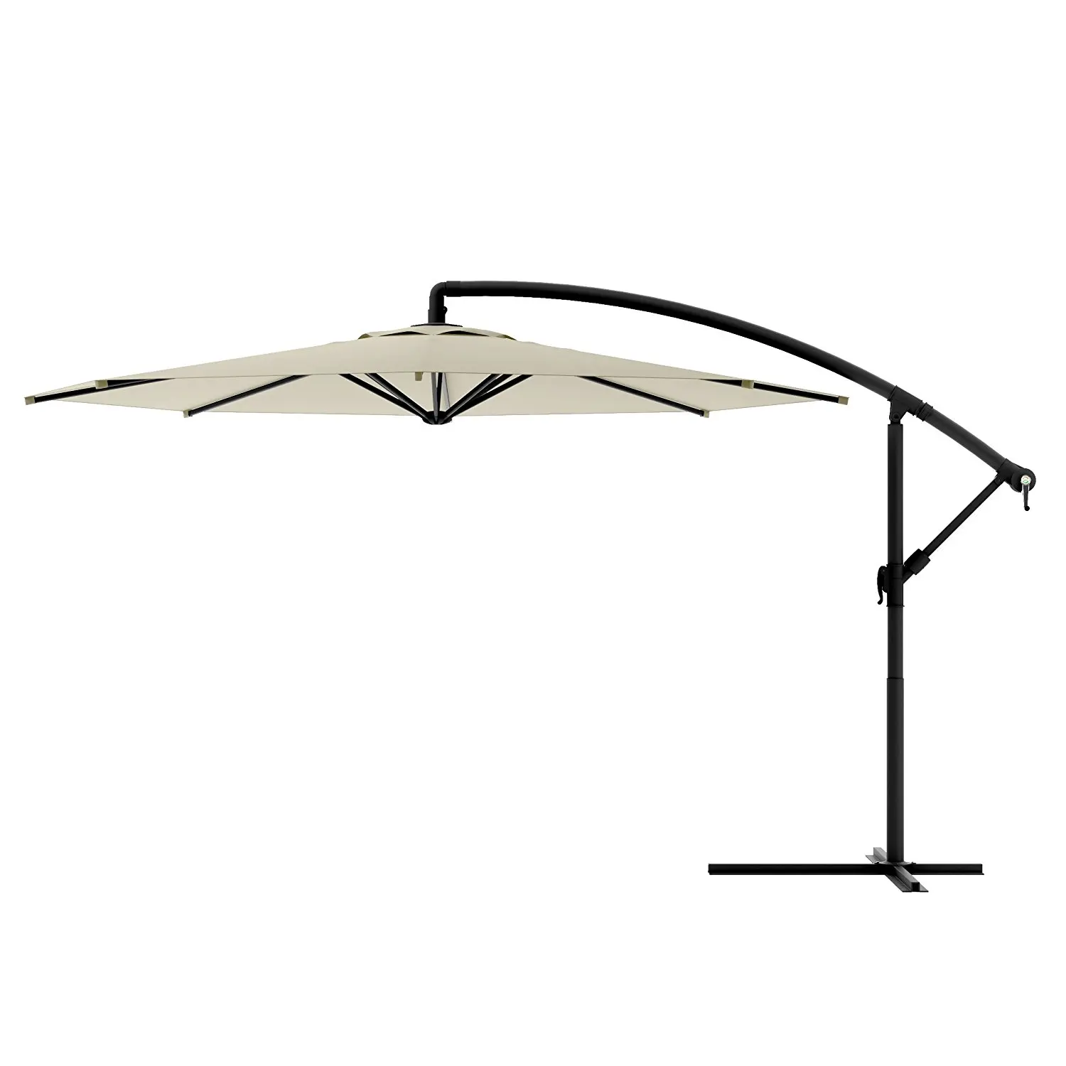 Buy Tms Patio Umbrella Offset Outdoor 10ft Garden Deck Cantilever Hanging Canopy Umbrella Tan In Cheap Price On Alibaba Com