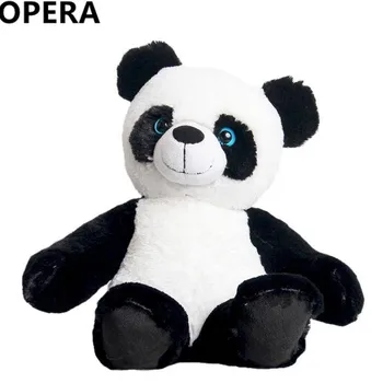 Lemak Lucu New Custom Putih Hitam Panda Lembut Plush Stuffed 3d
