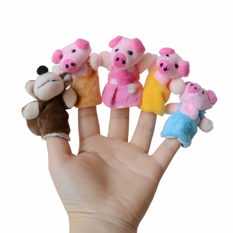 Farm Animal Finger Puppet Plush Hand Puppet For Adult Educational Toys ...