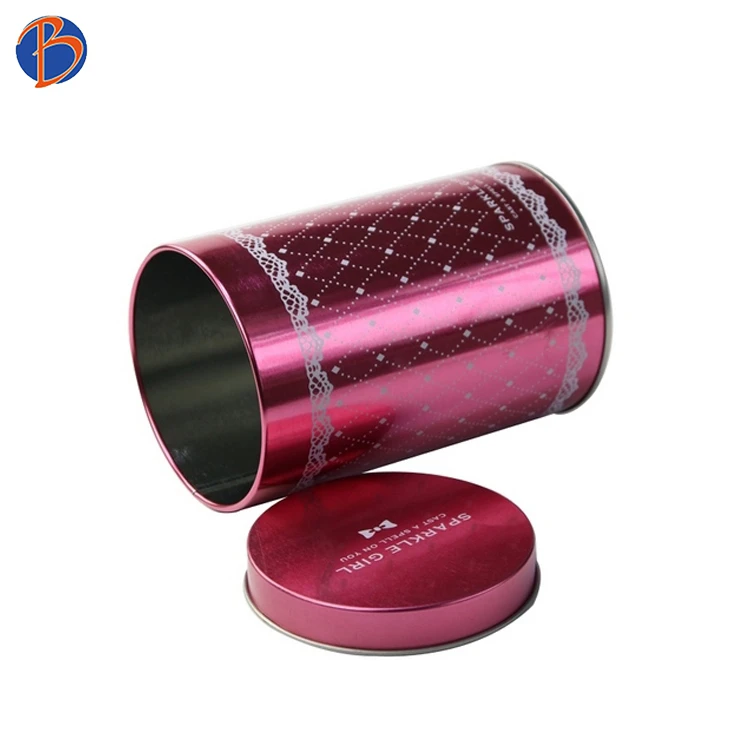 Bodenda customized round metal tea tin packaging box metal containers