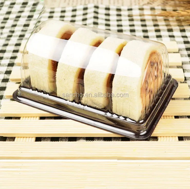 Food Grade Pp Material Plastic Blister Food Container Cake Slice Boxes