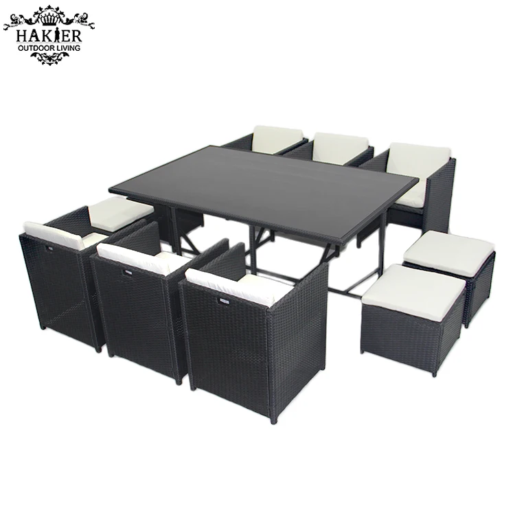 
10pcs cheap price wicker furniture sets for patio rattan wicker chairs rattan dining chair 