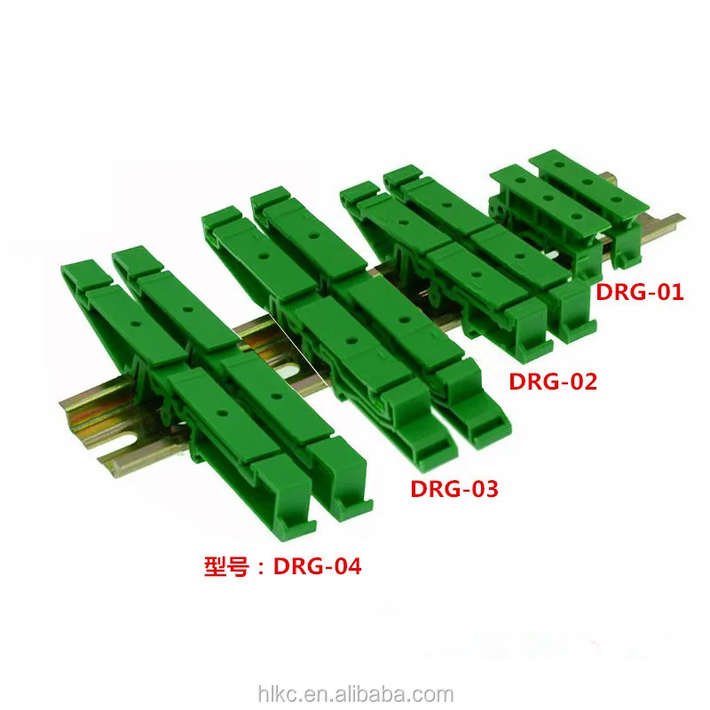 

DIN rail mounting clips and screws, Green / grey