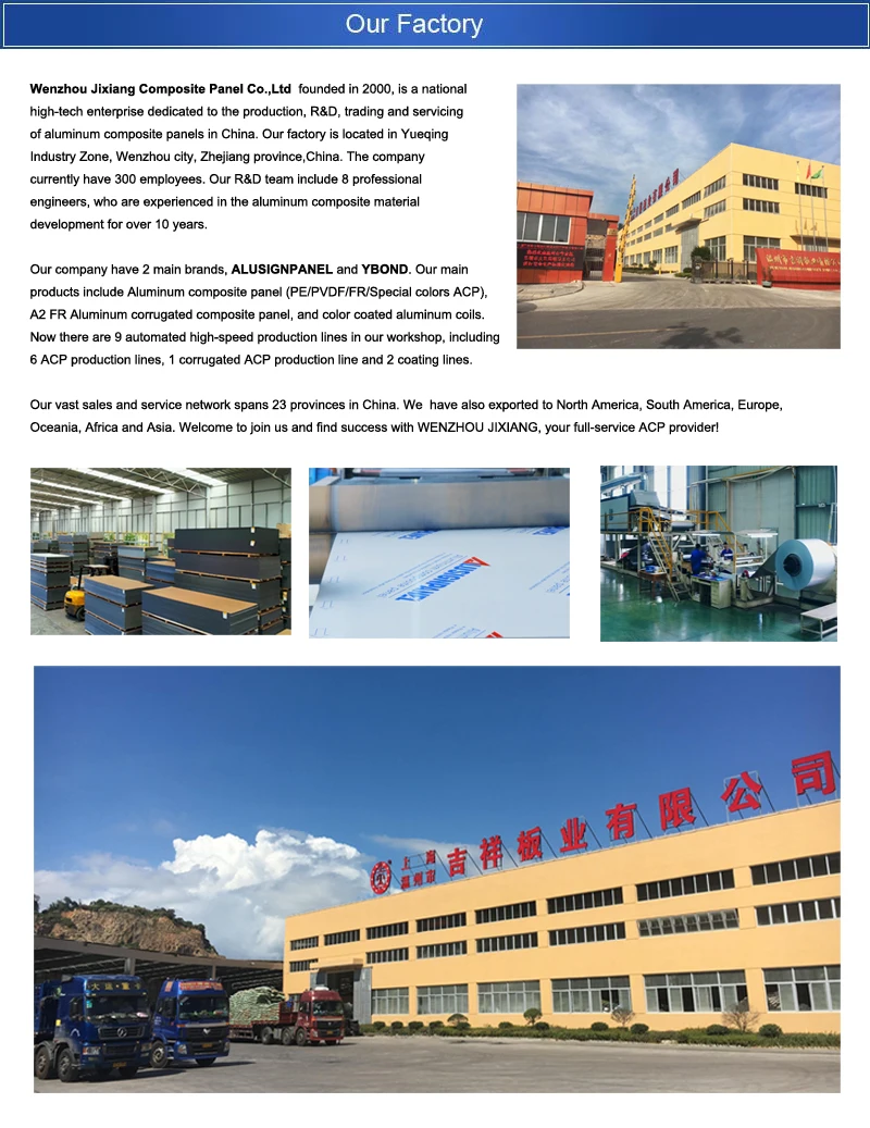 YBOND hot sale wall cladding use 4mm acp/acm aluminum composite panel