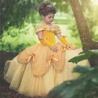 

Beauty and the Beast Belle Princess Dress kids girl party dress christmas costume baby princess dress