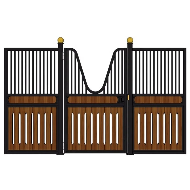 

Equestrian Bamboo Horse Stable Stall Front Panels, Black