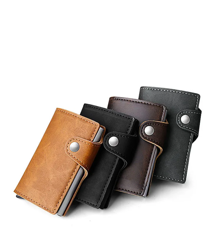 

aluminum credit card holder rfid blocking wallet for men
