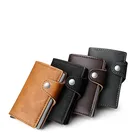 Titular do cart&atilde;o de cr&eacute;dito de alum&iacute;nio rfid bloqueio carteira para os homens