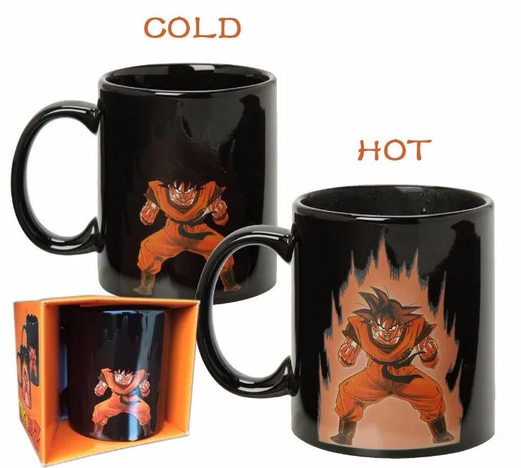 

ceramic dragon ball magic mug goku design color changing cup, Black