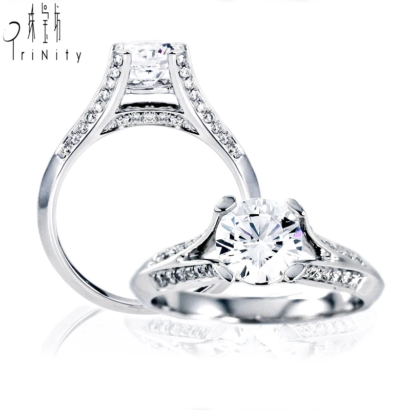 

18K Solid Gold Solitaire Diamond Ring Engagement Ring Semi Mounting Fine Jewelry