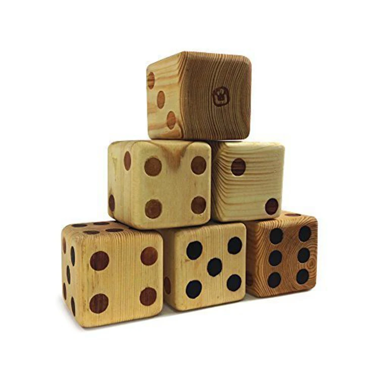 

Wholesale factory price outside big wooden dice custom yard dice game for kids