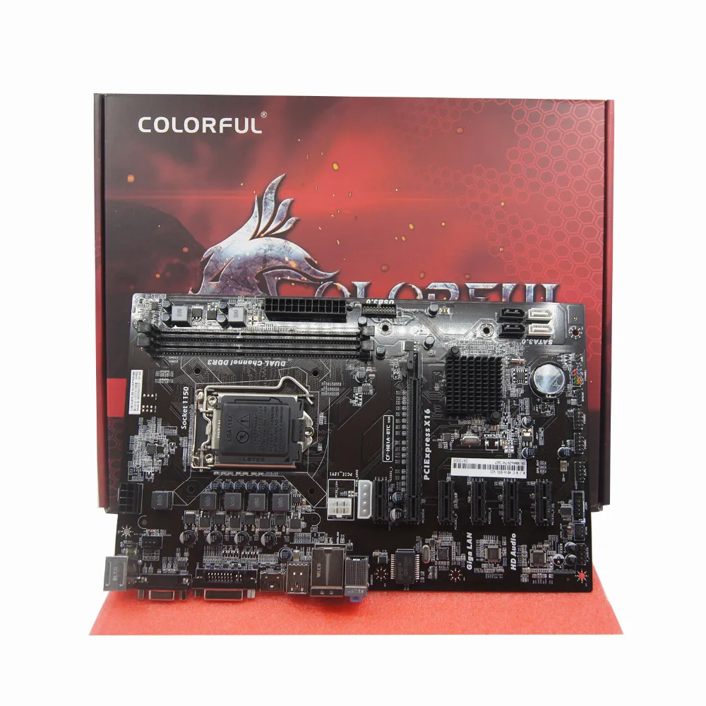 

Motherboard BTC ETH miner mining Intel h81-btc pro 1150 Core DDR3 for PC 6 GPU 6 PCI bitcoin motherboard