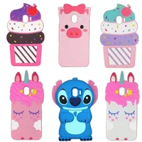 

Lovely Cute 3D Cartoon Stitch Pig unicorn horse ice cream Soft Silicon Cover Case For Samsung Galaxy J4 2018 J400F EU Phone case