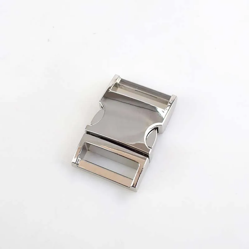 

Meetee AP518- Backpack Strap Safety Buckle Accessories Strong Side Release Alloy Buckle Hardware Clips Bag Buckles, Silver