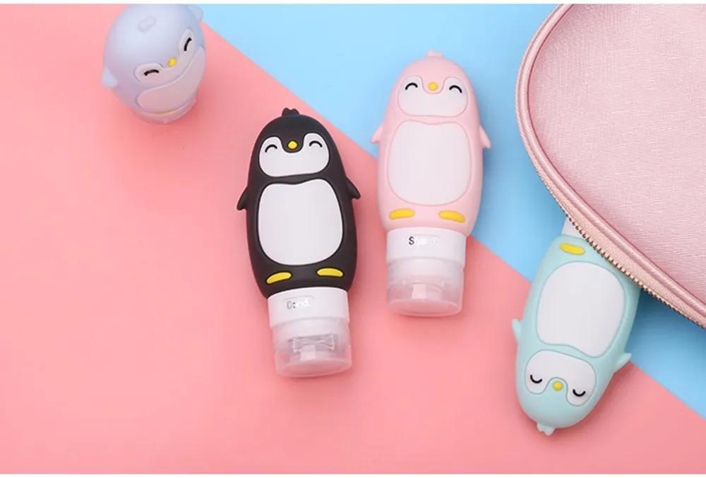 Customized Unique Cute Mini Attractive Cartoon Empty Silicone Travel