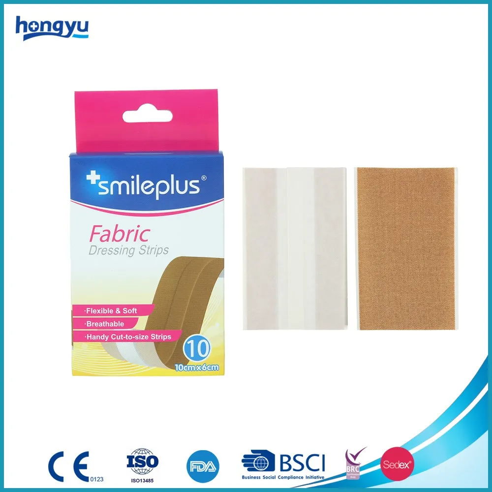 10*6cm Skin Elastic Fabric Dressing Bandage Strips Acrylic Adhesive